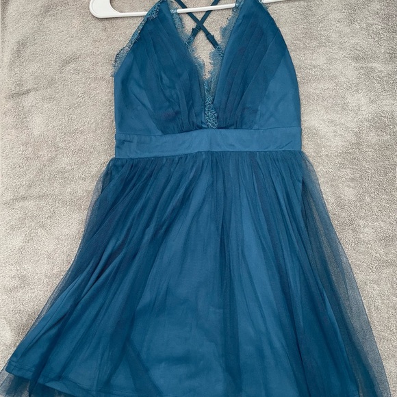 Blue short dress - Picture 1 of 4